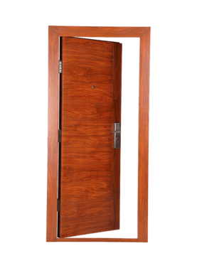 G226 teak single steel door