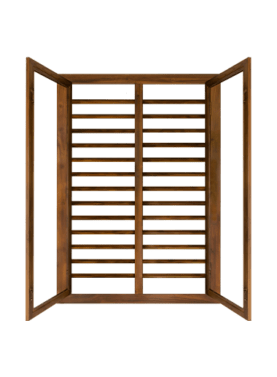 two panel steel window